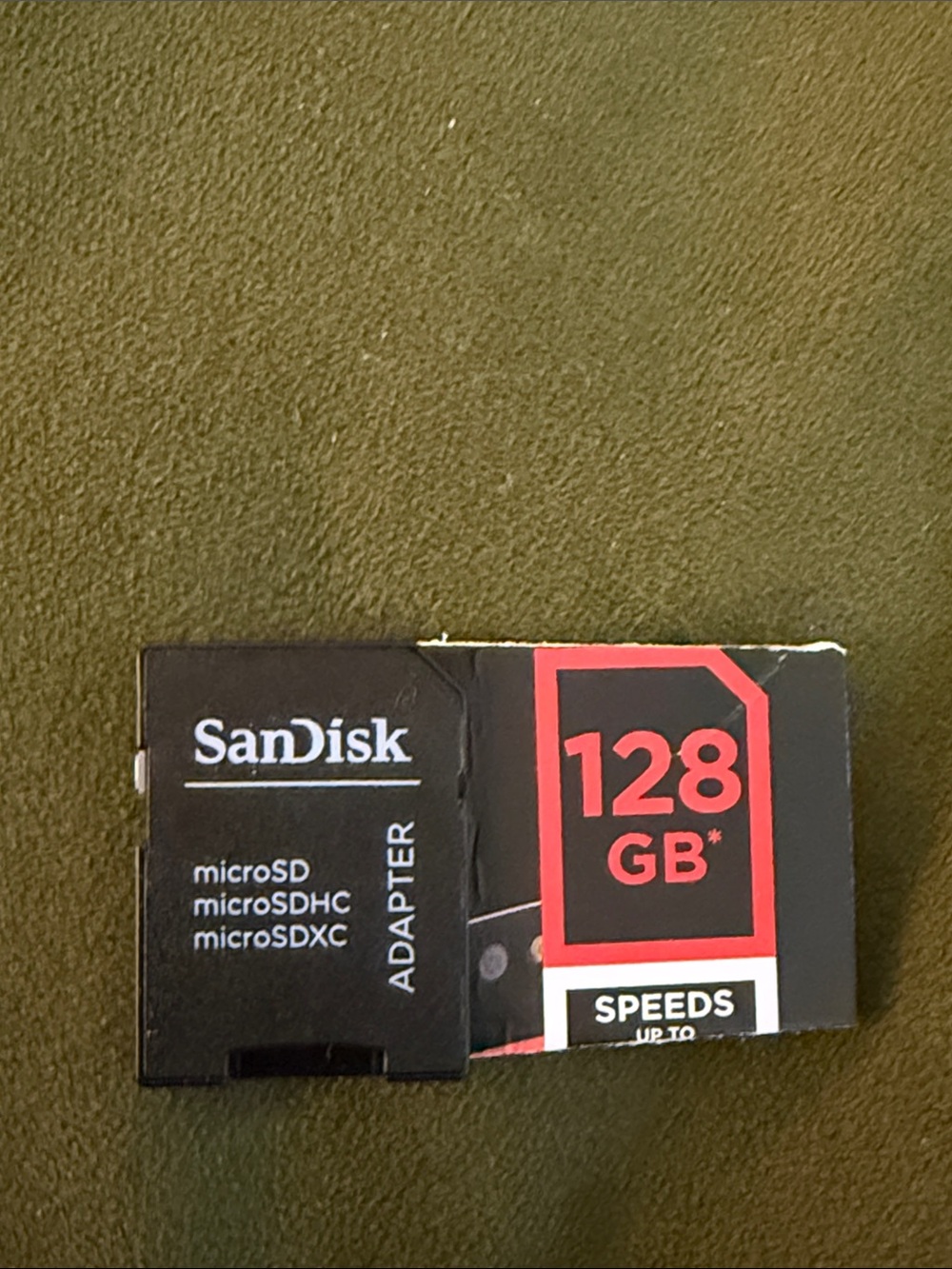 SanDisk 128GB microSD Adapter - Black & Red